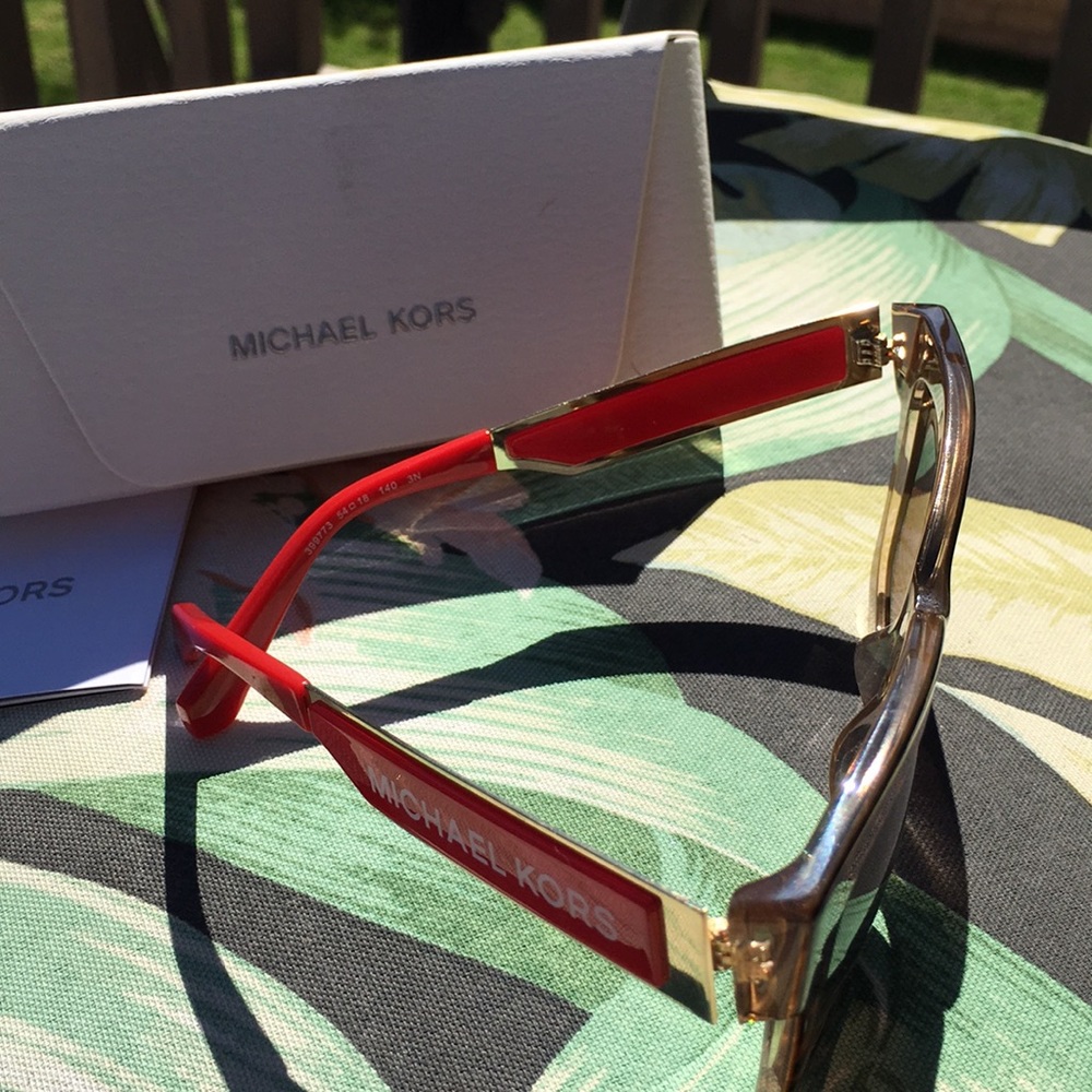 New Michael Kors Leopard Print Sunglasses - Picture 7 of 11